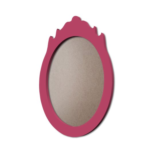 Moldura Provençal Colorida Oval Em MDF 6mm Para Quadros Decorativos Com Fundo MDF e PVC Antirreflexo