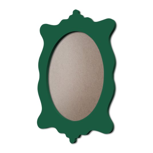 Moldura Provençal Colorida Oval Em MDF 6mm Para Quadros Decorativos Com Fundo MDF e PVC Antirreflexo