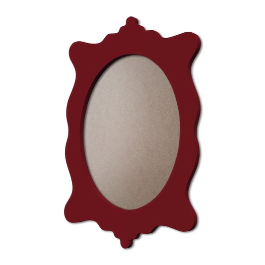 Moldura Provençal Colorida Oval Em MDF 6mm Para Quadros Decorativos Com Fundo MDF e PVC Antirreflexo