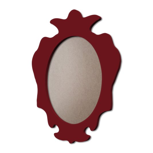 Moldura Provençal Colorida Oval Em MDF 6mm Para Quadros Decorativos Com Fundo MDF e PVC Antirreflexo