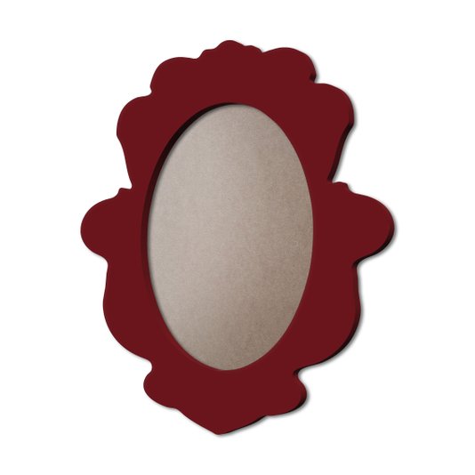 Moldura Provençal Colorida Oval Em MDF 6mm Para Quadros Decorativos Com Fundo MDF e PVC Antirreflexo