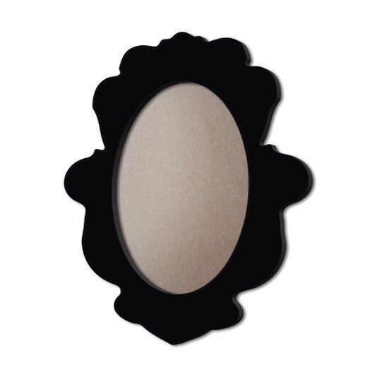 Moldura Provençal Colorida Oval Em MDF 6mm Para Quadros Decorativos Com Fundo MDF e PVC Antirreflexo