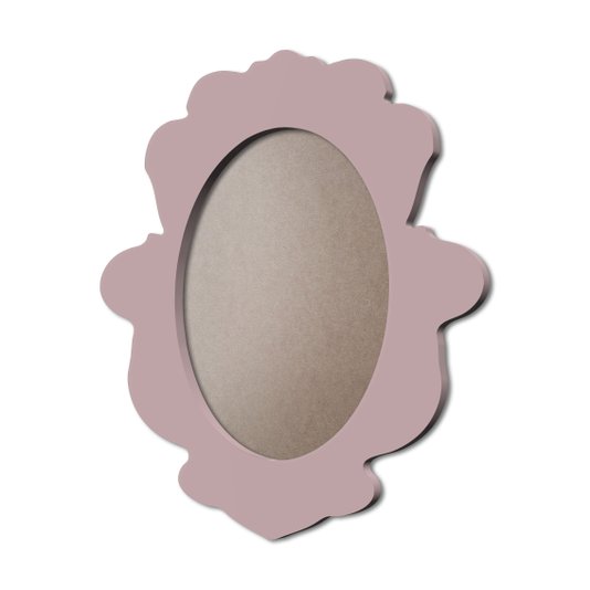 Moldura Provençal Colorida Oval Em MDF 6mm Para Quadros Decorativos Com Fundo MDF e PVC Antirreflexo