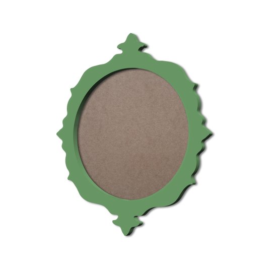 Moldura Provençal Colorida Redonda Em MDF 6mm Para Quadros Decorativos Com Fundo MDF