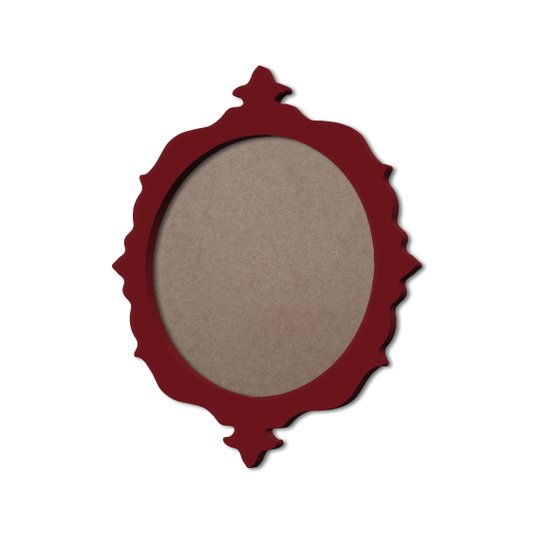 Moldura Provençal Colorida Redonda Em MDF 6mm Para Quadros Decorativos Com Fundo MDF