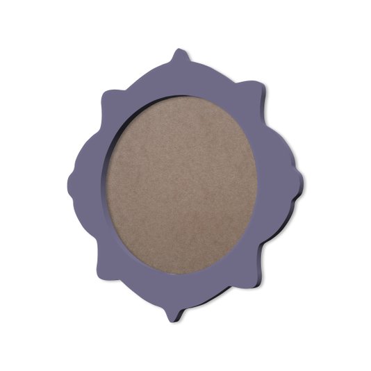 Moldura Provençal Colorida Redonda Em MDF 6mm Para Quadros Decorativos Com Fundo MDF