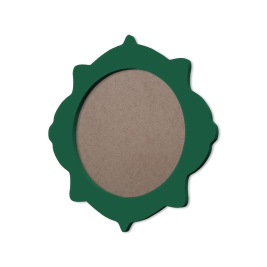 Moldura Provençal Colorida Redonda Em MDF 6mm Para Quadros Decorativos Com Fundo MDF