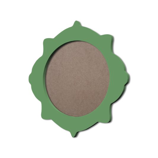 Moldura Provençal Colorida Redonda Em MDF 6mm Para Quadros Decorativos Com Fundo MDF