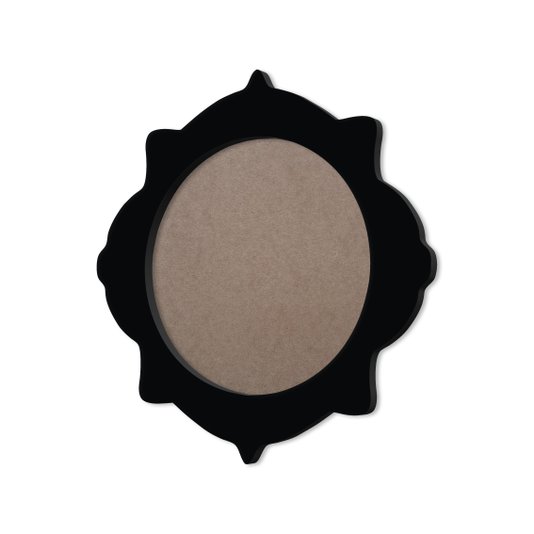 Moldura Provençal Colorida Redonda Em MDF 6mm Para Quadros Decorativos Com Fundo MDF