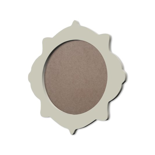 Moldura Provençal Colorida Redonda Em MDF 6mm Para Quadros Decorativos Com Fundo MDF