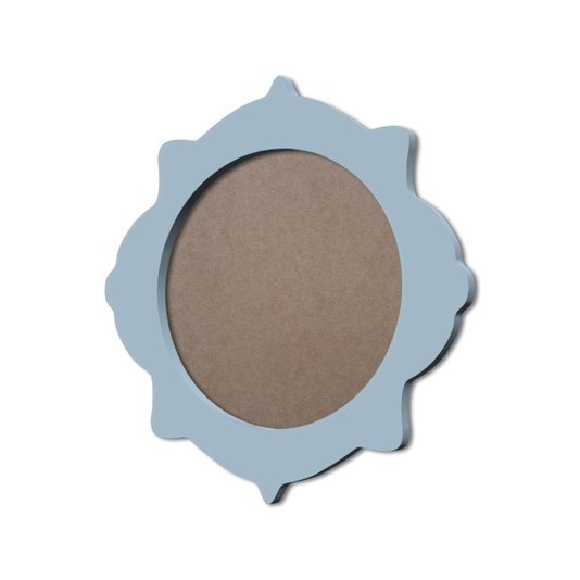 Moldura Provençal Colorida Redonda Em MDF 6mm Para Quadros Decorativos Com Fundo MDF