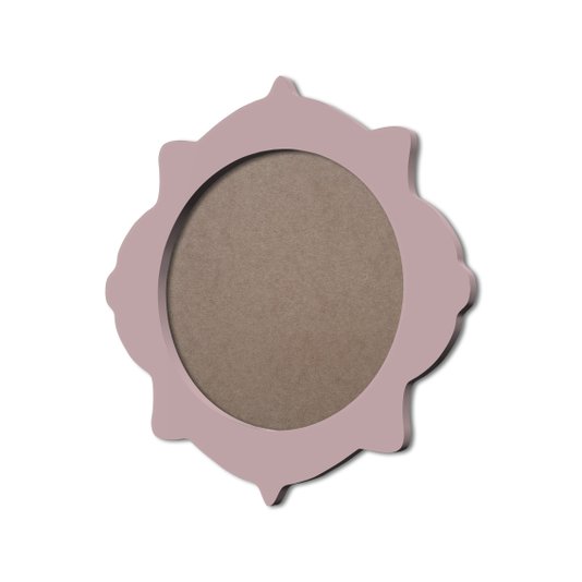 Moldura Provençal Colorida Redonda Em MDF 6mm Para Quadros Decorativos Com Fundo MDF