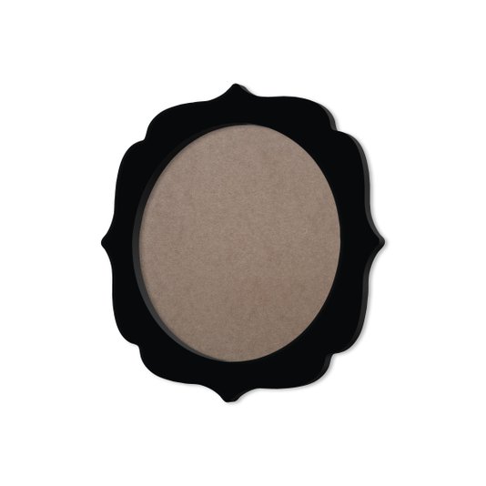 Moldura Provençal Colorida Redonda Em MDF 6mm Para Quadros Decorativos Com Fundo MDF
