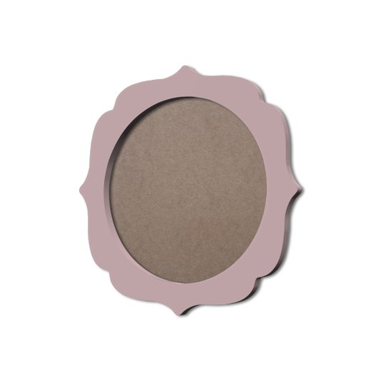 Moldura Provençal Colorida Redonda Em MDF 6mm Para Quadros Decorativos Com Fundo MDF