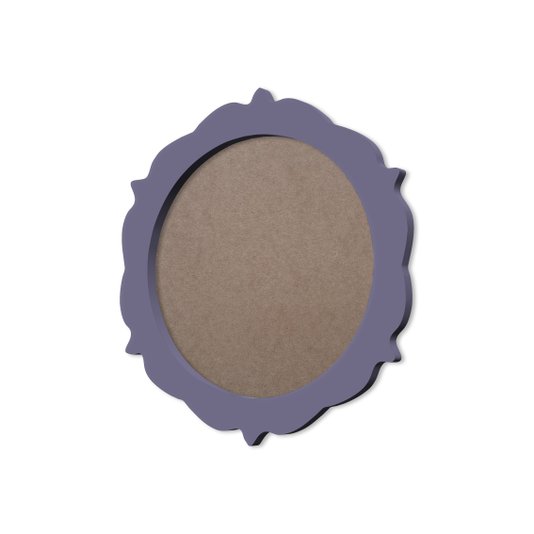 Moldura Provençal Colorida Redonda Em MDF 6mm Para Quadros Decorativos Com Fundo MDF