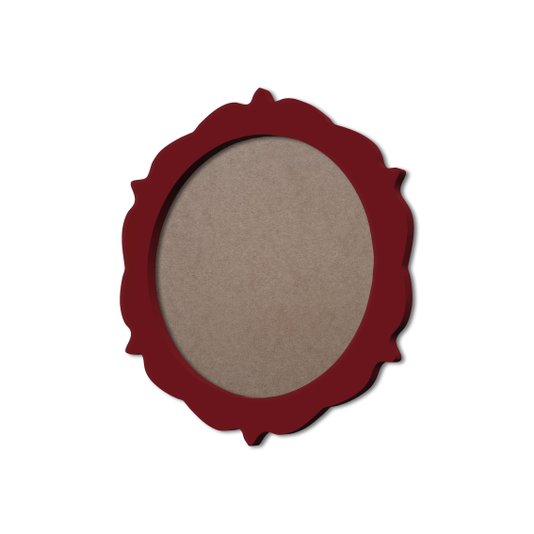 Moldura Provençal Colorida Redonda Em MDF 6mm Para Quadros Decorativos Com Fundo MDF