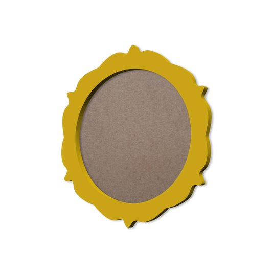 Moldura Provençal Colorida Redonda Em MDF 6mm Para Quadros Decorativos Com Fundo MDF