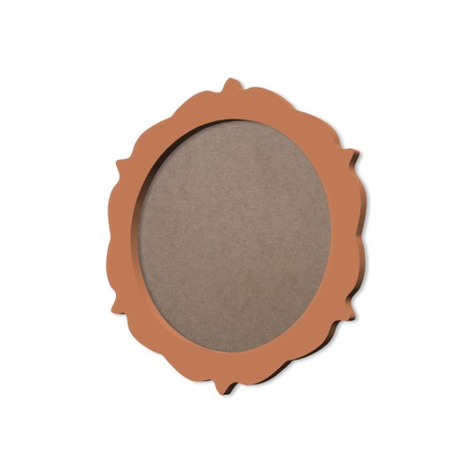 Moldura Provençal Colorida Redonda Em MDF 6mm Para Quadros Decorativos Com Fundo MDF