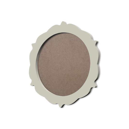 Moldura Provençal Colorida Redonda Em MDF 6mm Para Quadros Decorativos Com Fundo MDF