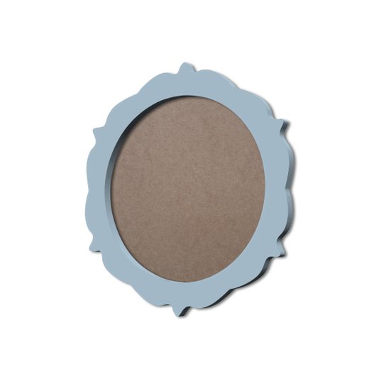 Moldura Provençal Colorida Redonda Em MDF 6mm Para Quadros Decorativos Com Fundo MDF