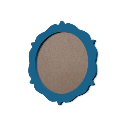 Moldura Provençal Colorida Redonda Em MDF 6mm Para Quadros Decorativos Com Fundo MDF