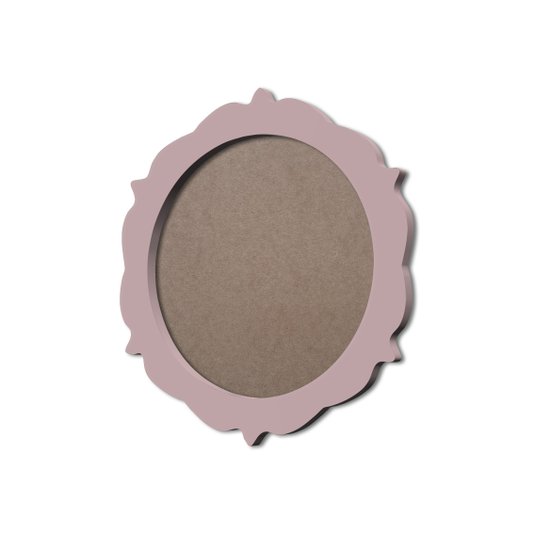 Moldura Provençal Colorida Redonda Em MDF 6mm Para Quadros Decorativos Com Fundo MDF