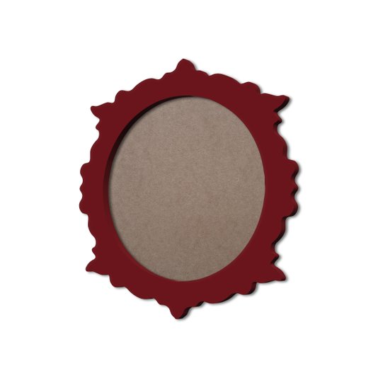 Moldura Provençal Colorida Redonda Em MDF 6mm Para Quadros Decorativos Com Fundo MDF