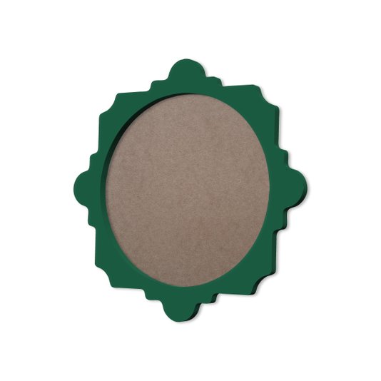 Moldura Provençal Colorida Redonda Em MDF 6mm Para Quadros Decorativos Com Fundo MDF