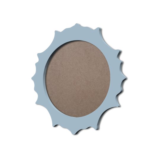 Moldura Provençal Colorida Redonda Em MDF 6mm Para Quadros Decorativos Com Fundo MDF