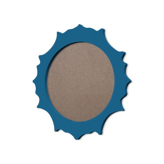 Moldura Provençal Colorida Redonda Em MDF 6mm Para Quadros Decorativos Com Fundo MDF