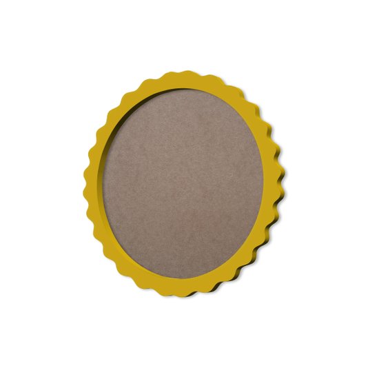Moldura Provençal Colorida Redonda Em MDF 6mm Para Quadros Decorativos Com Fundo MDF