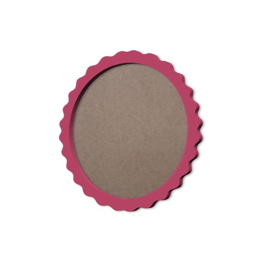 Moldura Provençal Colorida Redonda Em MDF 6mm Para Quadros Decorativos Com Fundo MDF