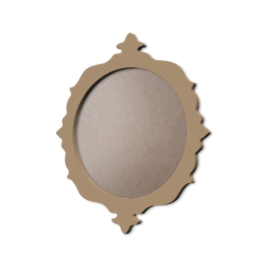 Moldura Provençal Colorida Redonda Em MDF 6mm Para Quadros Decorativos Com Fundo MDF e PVC Antirreflexo