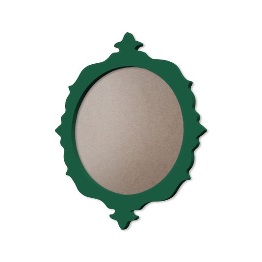 Moldura Provençal Colorida Redonda Em MDF 6mm Para Quadros Decorativos Com Fundo MDF e PVC Antirreflexo