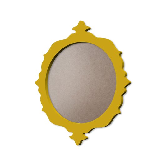 Moldura Provençal Colorida Redonda Em MDF 6mm Para Quadros Decorativos Com Fundo MDF e PVC Antirreflexo