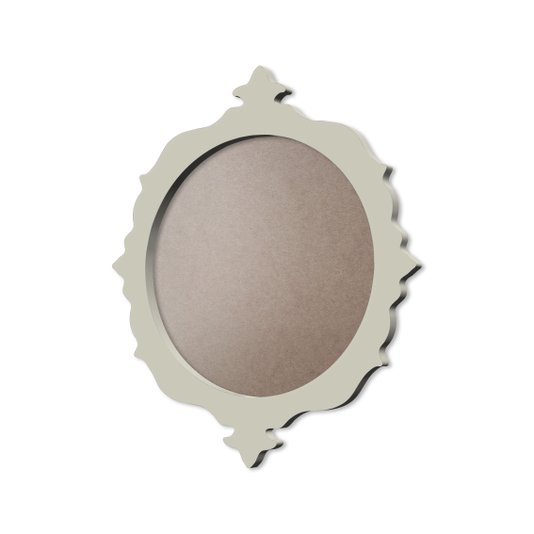 Moldura Provençal Colorida Redonda Em MDF 6mm Para Quadros Decorativos Com Fundo MDF e PVC Antirreflexo