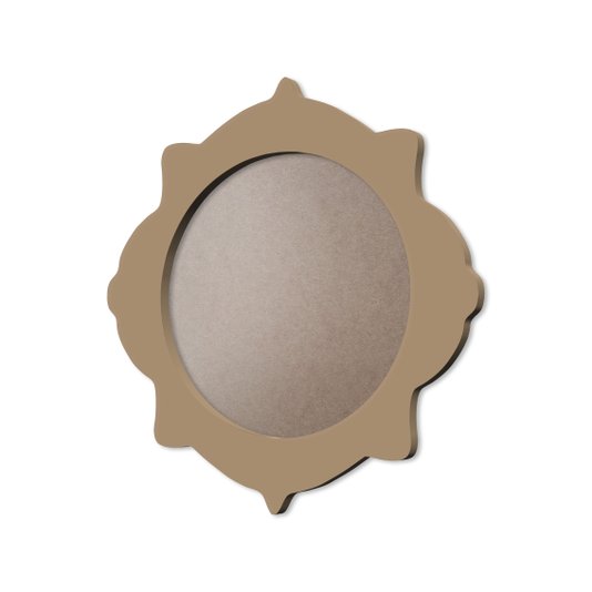 Moldura Provençal Colorida Redonda Em MDF 6mm Para Quadros Decorativos Com Fundo MDF e PVC Antirreflexo