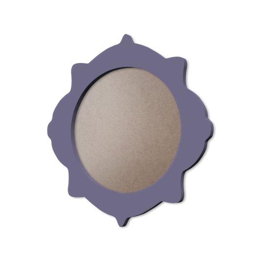 Moldura Provençal Colorida Redonda Em MDF 6mm Para Quadros Decorativos Com Fundo MDF e PVC Antirreflexo
