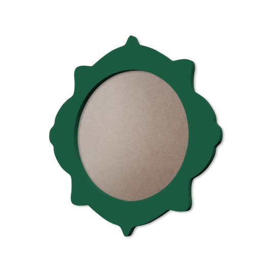 Moldura Provençal Colorida Redonda Em MDF 6mm Para Quadros Decorativos Com Fundo MDF e PVC Antirreflexo