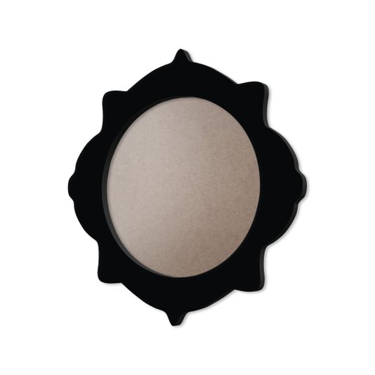 Moldura Provençal Colorida Redonda Em MDF 6mm Para Quadros Decorativos Com Fundo MDF e PVC Antirreflexo