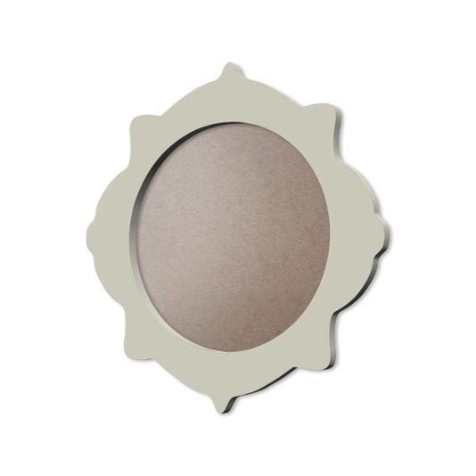 Moldura Provençal Colorida Redonda Em MDF 6mm Para Quadros Decorativos Com Fundo MDF e PVC Antirreflexo