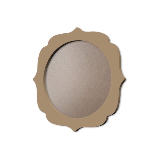 Moldura Provençal Colorida Redonda Em MDF 6mm Para Quadros Decorativos Com Fundo MDF e PVC Antirreflexo