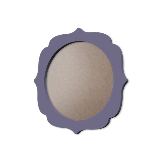 Moldura Provençal Colorida Redonda Em MDF 6mm Para Quadros Decorativos Com Fundo MDF e PVC Antirreflexo