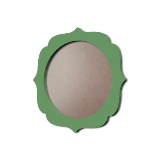 Moldura Provençal Colorida Redonda Em MDF 6mm Para Quadros Decorativos Com Fundo MDF e PVC Antirreflexo