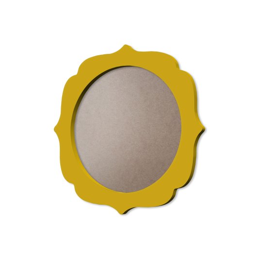 Moldura Provençal Colorida Redonda Em MDF 6mm Para Quadros Decorativos Com Fundo MDF e PVC Antirreflexo