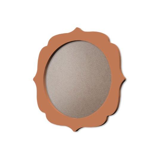 Moldura Provençal Colorida Redonda Em MDF 6mm Para Quadros Decorativos Com Fundo MDF e PVC Antirreflexo
