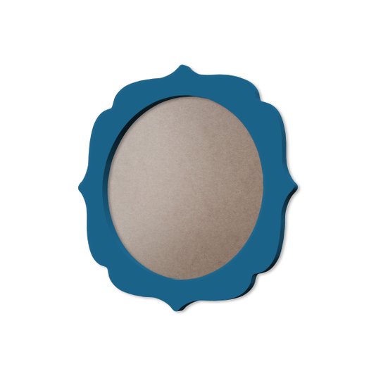 Moldura Provençal Colorida Redonda Em MDF 6mm Para Quadros Decorativos Com Fundo MDF e PVC Antirreflexo