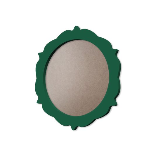 Moldura Provençal Colorida Redonda Em MDF 6mm Para Quadros Decorativos Com Fundo MDF e PVC Antirreflexo