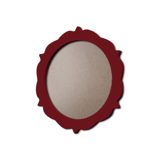 Moldura Provençal Colorida Redonda Em MDF 6mm Para Quadros Decorativos Com Fundo MDF e PVC Antirreflexo