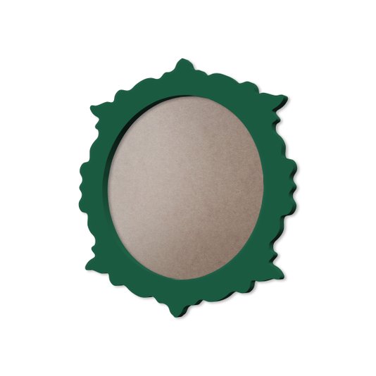 Moldura Provençal Colorida Redonda Em MDF 6mm Para Quadros Decorativos Com Fundo MDF e PVC Antirreflexo